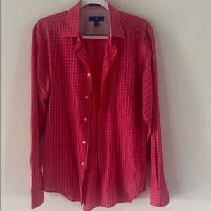 Egara Red and Blue Plaid Shirt L
